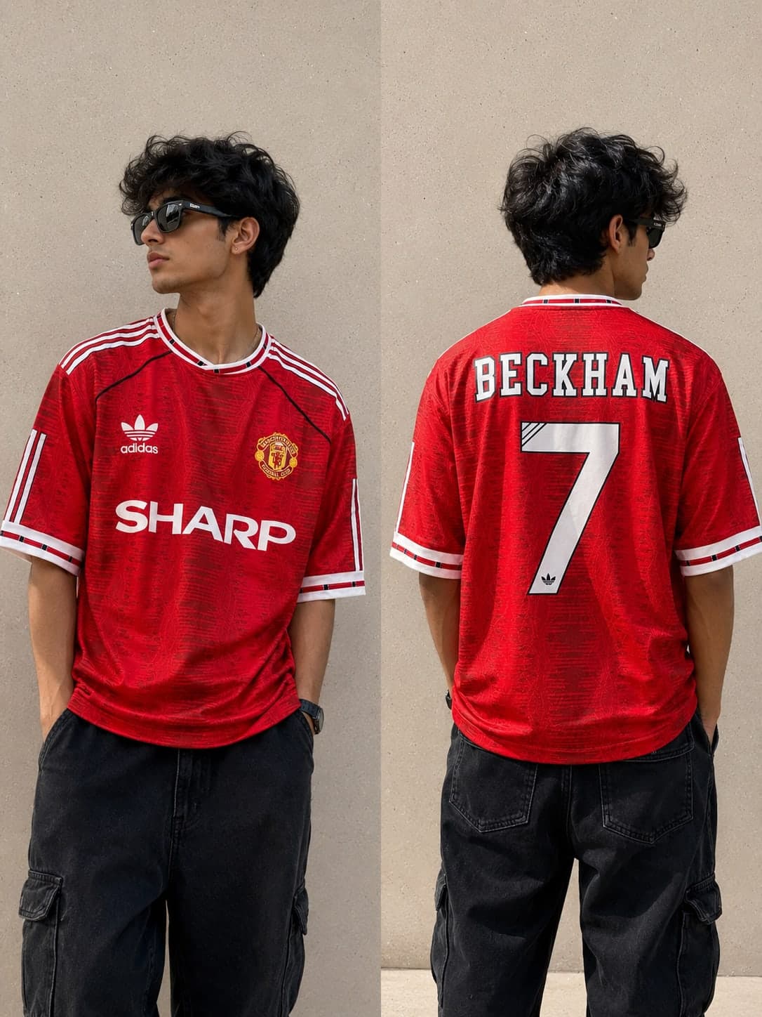 Manchester FIVE SLEEVE RETRO JERSEY BECKHAM